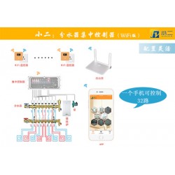 壁挂炉小二分水器集中控制器 分室温度控制, 手机远程控制
