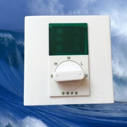 中央空调三速开关带蓝屏WSK6-86